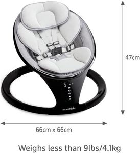 Munchkin Electric Baby Swing – Black, Soothing Motion Seat