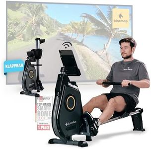 SportPlus Rudergerät für zuhause, Rudergerät klappbar mit App-Steuerung und 24-Stufen-Magnetbremse mit 8kg Schwungmasse, Maße: ca. 180x48x96,5cm (LxBxH); Klappmaße: 79x48x134cm (LxBxH)