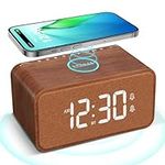 ANJANK Wooden Alarm Clock for Bedro