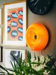 Bofea- Modern Orange Donut Wall Lamp, Plug-in Table Lamp Or Plug-in Wall Score, Creative Atmosphere Wall Light Orange Lamp for Bedside, Bedroom Or Warm Decoration