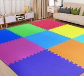 LILTOES EVA Kid's Interlocking Play Mat -12 mm Thickness -Set of 9 Tiles (Multicolour)