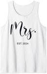 Mrs. Est. 2024 Just Married Wedding Wife Mr & Mrs Women Tank Top