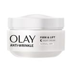 Olay Anti-Wrinkle Firm & Lift Night Cream, Helps To Visibly Reduce Fine Lines & Wrinkles And Fights The Visible Signs Of Ageing, 50ml