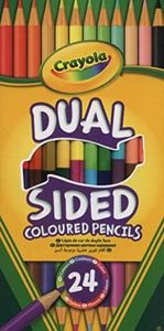 CRAYOLA Dual-Sided Colouring Pencils - Assorted Colours (Pack of 12), Half the Pencil, Twice the Colouring Fun! Ideal for Kids Aged 3+