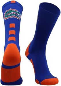 TCK Florida Gators Socks Baseline Crew (Blue/Orange, X-Large) - Blue/Orange,X-Large