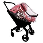 Baby Car Seat Stroller Rain Cover Baby Carrier Cover Rain Shield Car Seat Accessory Infant Pushchair Buggy Ventilated Rain Weather Shield with Easy Access Zipper Car Seat Weather Shield