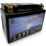 KITTYROC 12V Lithium Motorcycle Battery 4Ah 300A,Hollow terminal LiFePO4 Battery with Smart BMS, Replacement ATV, UTV, Motorcycle, 4 Wheeler, Tractor, Scooter， Lawn Mower, Jet Ski, Snowmobile