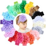 18pcs Baby Girls Flower Headband Chiffon Elastic Hair Band Hair Accessories for Infants Newborn Toddler