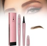 Eyebrow Pencil, Magic Eyebrow Pencil With 4 Fork Tip For Natural Hair-Like Brows, Upgraded 3D Waterproof Microblading Eyebrow Pencil, Easy Creation of Natural Looking Defined Eyebrows (Light Brown)