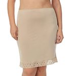 Jones New York Women's Silky Touch 23 Anti-Cling Knee Length Half Slip, Nude, Small