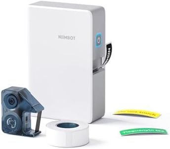 NIIMBOT B18 Label Maker with Tape, Portable Bluetooth Label Printer Support Color Printing, Multiple Templates Mini Sticker Printer Rechargeable for Home Office Small Business Outdoor Storage, White