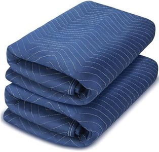 Peryiter 2 Pack 96'' x 80'' Extra Large Moving Blankets 4.4 lb Heavy Duty Moving Pads and Packing Blankets Thick Quilted Shipping Furniture Pads for Furniture Artwork Floor, Royal Blue (Blue)