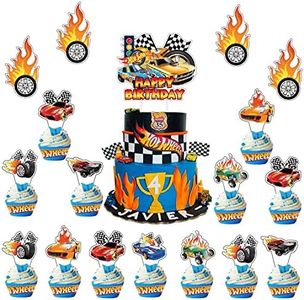 25pcs car cake decoration 24pcs cupcake toppers 1pcs big cake topper