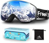 Freela Ski Goggles Snowboard Snow Skiing Snowboarding Equipment Winter Snow Sport Glasses Goggles Anti-fog UV Protection Mirror Clear Goggles for Toddler Kids Girl Boy Youth Snowmobile Snowboard Gear