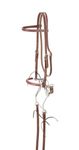 Tough 1 King Series Browband Bridle with Hackamore, Dark Oil