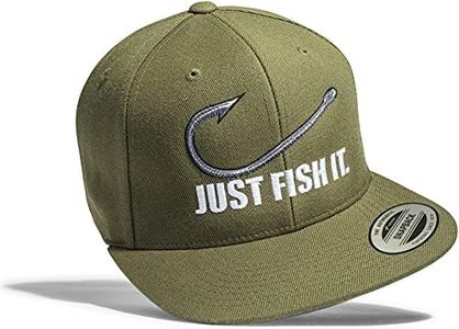 Gorra de béisbol: Fish it - Pescado/Cap/Classic Flexfit Snapback/Basecap/Regalo-s Pescador/Gorras de Hombre y Mujer/Gorro-s Trabajo/Tapa/Pesca