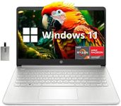 HP 14" FHD IPS Display Laptop, AMD Ryzen 3-3250U, 32GB RAM, 512GB PCIe SSD, AMD Radeon Graphics, HP True Vision HD Camera, Wi-Fi 5, Bluetooth, Win 11, Silver, 32GB Hotface USB Card