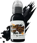 World Famous Tattoo Ink, Blackout Black Tattoo Ink - Professional Tattoo Ink with High Pigment Content - Skin-Safe Ink in Bold Shades - Vegan & Non-Toxic (1 oz)