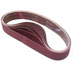 Aiyard 2 x 42 Inch Aluminum Oxide Sanding Belts, 2 Each of 40/80/120/150/240/400 Assorted Grits Abrasive Belts for Belt Sander, 12-Pack