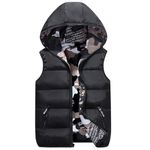 NSICBMNO Padded Gilet Womens Glossy Hood Gilets Lightweight Puffer Vest Body Warmer Padded Warm Winter Coat Thick Down Jacket Zip Up Vest Quilted Sleeveless Jacket Short Coat Outwear Zipper Pocket