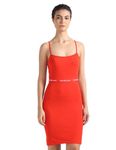 Calvin Klein Women's Cotton Bodycon Above The Knee Dress (J20J219644XA7_RED_M)