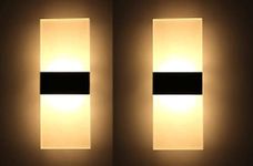 Groeien (Pack of 2) 15 Watts Rectangular LED Wall Lamp Acrylic - Warm White