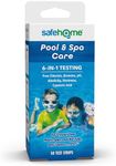 Safe Home® 6-Way Pool & Spa Care – 50 Medical Grade Strips Test Freshwater – Chlorine, Bromine, pH, Alkalinity, Hardness, & Cyanuric Acid