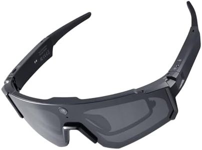 King Will Smart Glasses with Camera with Detachable Inner Lens, AI Glasses with Chat-GPT & Real-Time Translation for Hiking & Cycling, Bulit-in Bluetooth Mic & Speakers for Phone Call & GPS, Black