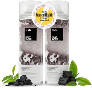 IGK FIRST CLASS Charcoal Detox Dry Shampoo | Volume + Soothes Scalp + Balance Oil | Vegan + Cruelty Free | 6.3 oz (Pack of 2)