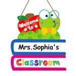 FLYAB Welcome Sign for Classroom - 12'' Welcome Back to School Sign Teacher Personalized Door Hanger Sign Decoration Teacher Appreciation Gift for Kindergarten Preschool Elementary