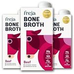 Beef Bone Broth | Grass-Fed | Collagen, Protein & Amino Acids | Low Carb, Keto & Gluten Free | Clear Liquid Broth, not Beef Stock Cubes, Powder or Concentrate | 3 x 500ml