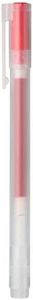 Muji Retractable Gel Ink Ballpoint Pens 0.5mm, 3-color set Black-5 Pcs, Blue-2 Red-2