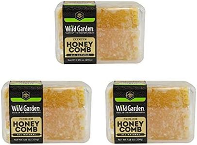 Wild Garden 100% Pure Raw Gourmet Honeycomb, 100% All-Natural, No Additives, No Preservatives, From the Turkish Mountains, 7.05 oz Pack of 3