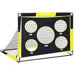 TTCBSPORTS 2 in 1 Football Goal, 1.5Mx1.2M Football Goals for Kids, Football Goals for The Garden with Target Goal Net, Football Training Equipment for Kids for Garden, Park, Backyard