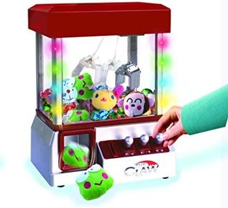 Define Essentials Claw Machine with Flashing Lights & Sounds - Electronic Claw Toy Grabber, 4 Animal Plush, Arcade Sounds Ages, Includes 30 Tokens & 4 Animal Plush