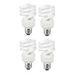 Star Commercial Compact Fluorescent Light Bulb T2 Spiral CFL, 2700k Soft White, 13W (60W Eqv), 900 Lumens, E26 Medium Base, 120V, UL Listed, Energy Star (4 Pack)