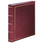 Hama London Photo Album | Super Jumbo Scrapbook | 80 White Photos | 480 Pages | Burgundy