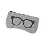 Kono Soft Glasses Case Portable Eyeglasses Pouch Anti-Scratch Sunglasses Bag with Cleaning Cloth (Black)