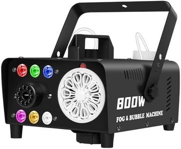 Cadxinqitai Fog Bubble Machine 2-in-1 with RGB 6 Lights 800W stage lights Wireless Remote Control smoke bubble Machine for Halloween,Party,Wedding,Stage Effect,Outdoor Events,parties Birthday,DJ