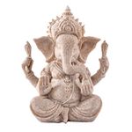 Kitchnexus Ganesh Buddha Statue Sandstone Elephant Sculpture Fengshui Figurine Craft Home Decor