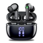 Wireless Earbuds, Bluetooth 5.3 Headphones 48 Hrs Playtime with LED Power Display Charging Case, IPX5 Waterproof Deep Bass Stereo Earphones with Mic for Android iOS Cell Phone COTOE