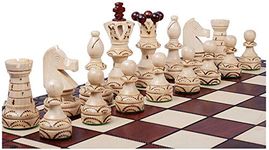 Wooden Chess Pieces Embassy- Felted, Weighted, Nice Looking - Chessmen ONLY