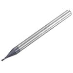 sourcing map Ball Nose End Mill 0.5mm Tip Radius Solid Carbide AlTiSin Coated CNC Router Bits 2 Flute Spiral Milling Cutter HRC45 with 4mm Shank 50mm (2-inch) Length