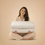 SleepyCat Cervical Memory Foam Pillow | Full Size Contour Design for Neck Pain Relief | Perforated Real Memory Foam for Airflow | No Sagging, Breaking or Flattening | White, Set of 2 (25 X 16 inches)