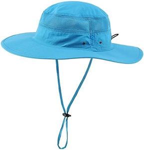 Connectyle UPF 50+ Wide Brim Sun Hat for Men Breathable Cowboy Boonie Cap Outdoor UV Protection Bucket Hat for Fishing Hiking