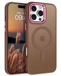 BENTOBEN for iPhone 16 Pro Case,iPhone 16 Pro Magnetic Phone Case [Compatible with MagSafe] Translucent Matte Slim Anti-Scratch Shockproof Women Men Protective Case for iPhone 16 Pro 6.3",Brown