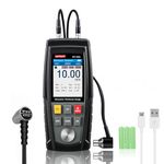 Wintact Digital Ultrasonic Thickness Gauge, UT Meter, Range 0.039 to 11.81 in with Probe for Measuring Metal and Nonmetal Materials, Steel, Silver, Plastic, Glass, PVC, Pipes