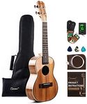 Caramel 23 inch CC103A Zebra Wood High Gloss Concert Ukulele for Beginners Professional Ukele Ukalalee Gig Bag Strap Kit