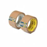 Divayanshi Brown BOPP Packaging Tape | 48mm x 50 Meter | Pack of 2 | Heavy-Duty Carton Sealing & Packing Tape