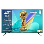 Hisense 108 cm (43 inches) E5Q Series Full HD Smart QLED Google TV 43E5Q (Black)
